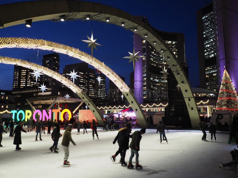 TORONTO -City Hall skating rink royalty free stock photography TORONTO -City Hall skating rink royalty free stock photography