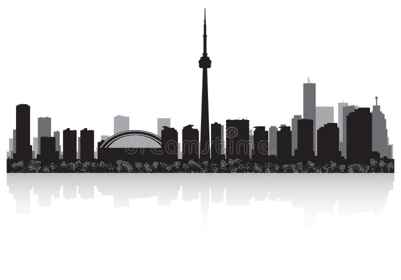 Toronto Kanada miasta linii horyzontu wektoru sylwetka royalty ilustracja Toronto Kanada miasta linii horyzontu wektoru sylwetka royalty ilustracja