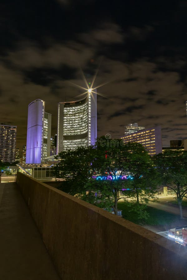 Toronto Ontario Canadá en la noche fotografía de archivo Toronto Ontario Canadá en la noche fotografía de archivo