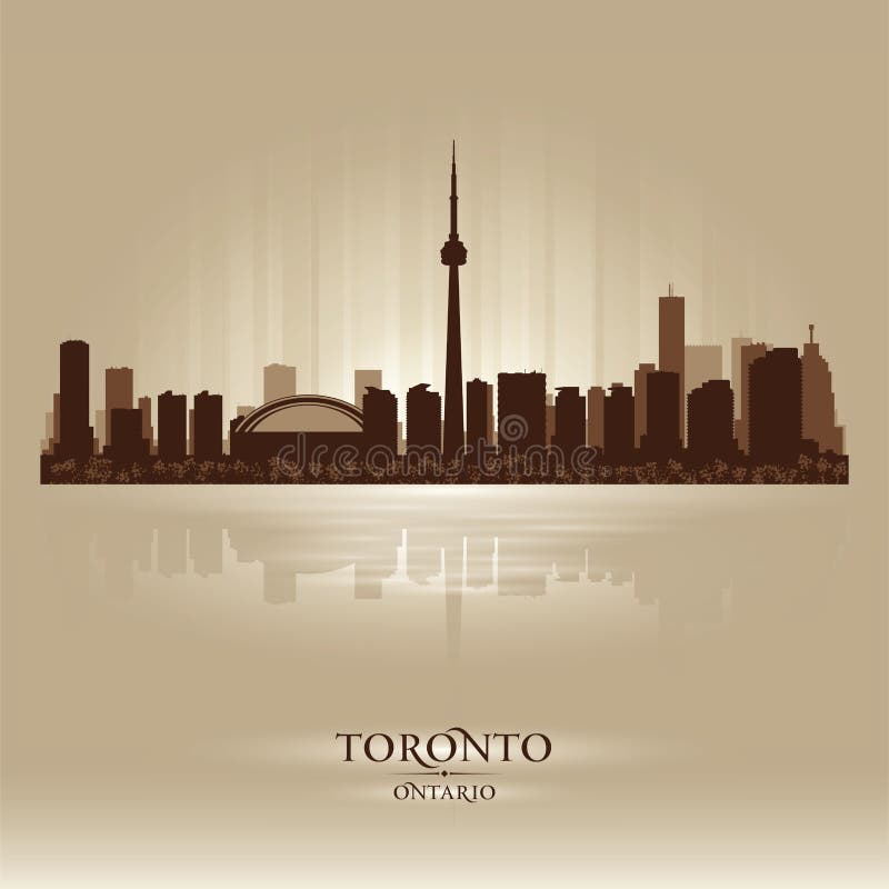 Toronto Ontario linii horyzontu miasta sylwetka ilustracja wektor Toronto Ontario linii horyzontu miasta sylwetka ilustracja wektor