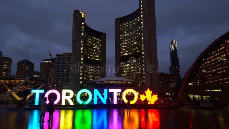 Toronto Sign at City Hall stock images Toronto Sign at City Hall stock images