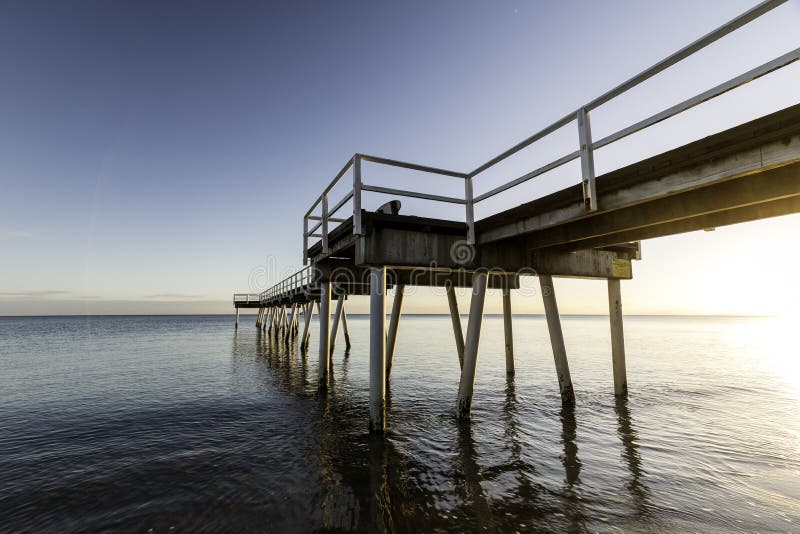 Torquay Jetty Sunset Hervey Bay QLD Stock Image Image 