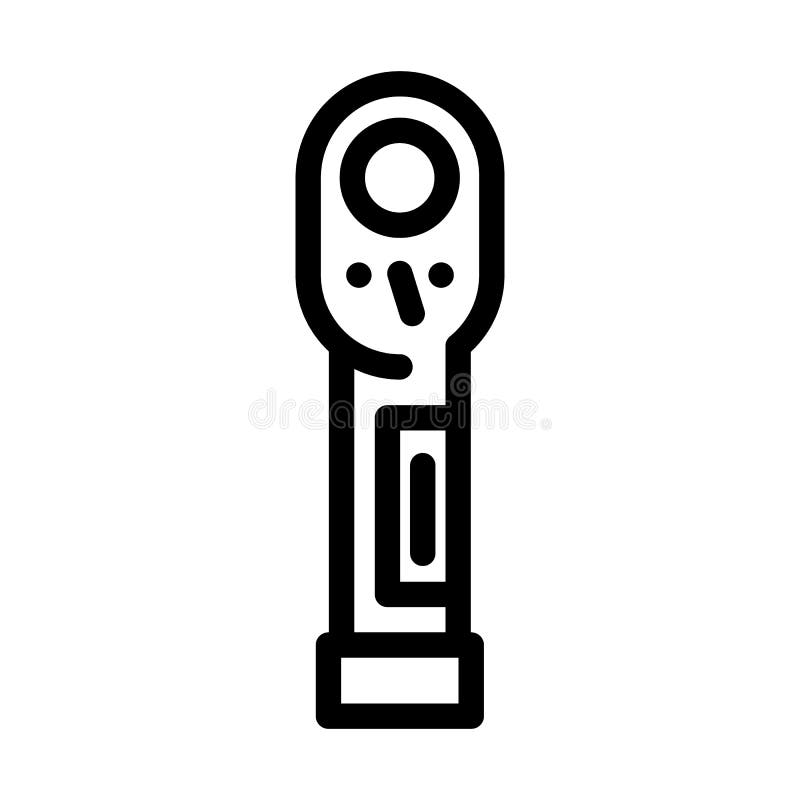 Torque Wrench Line Icon Vector Illustration Stock Vector Illustration