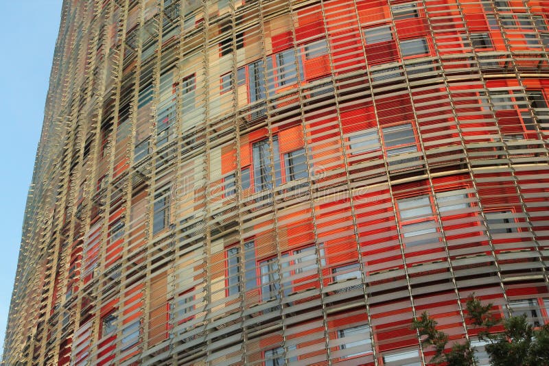 The Torre Agbar building shoots skyward in Barcelona, Spain. The Torre Agbar building shoots skyward in Barcelona, Spain.