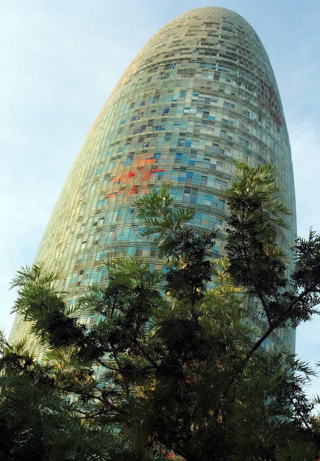 The Torre Agbar building shoots skyward in Barcelona, Spain. The Torre Agbar building shoots skyward in Barcelona, Spain.