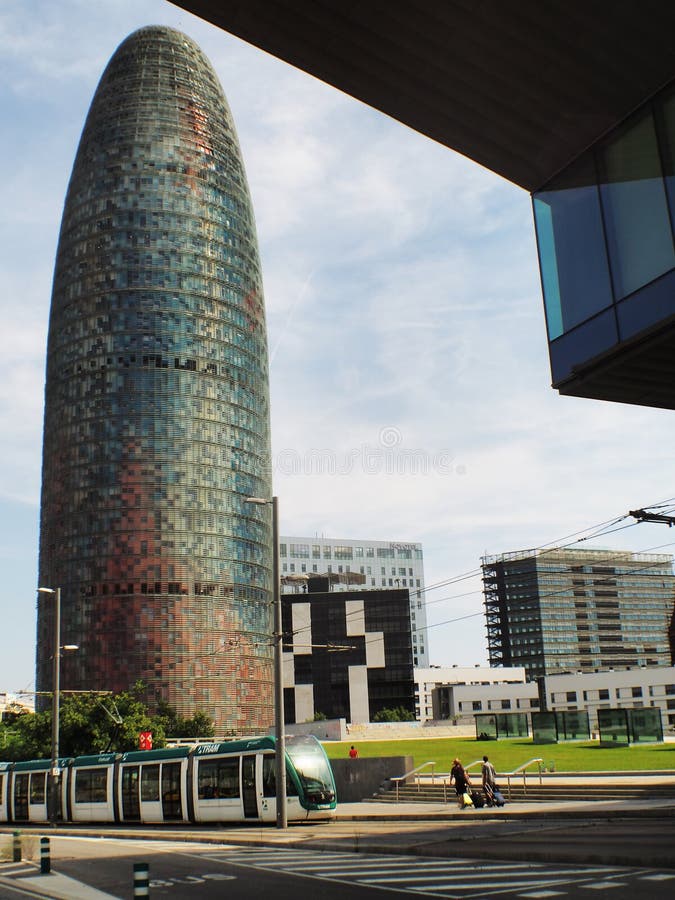 Torre Agbar or Tower Glories is the headquarters of a water company Agbar and has thirty eight floors.nInaugurated by king Juan Carlos. Torre Agbar or Tower Glories is the headquarters of a water company Agbar and has thirty eight floors.nInaugurated by king Juan Carlos.