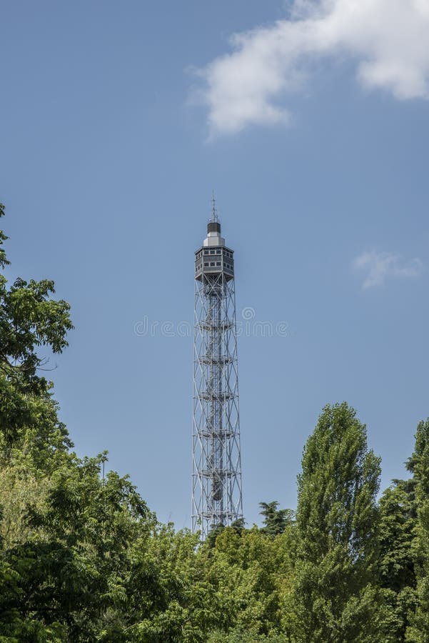 Branca Tower in Milan, Italy Stock Image - Image of tourism, lift ...