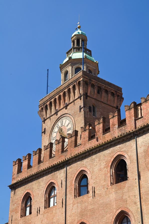 Palacio De Accursio. Bolonia. EmiliaRomagna. Italia. Imagen de archivo