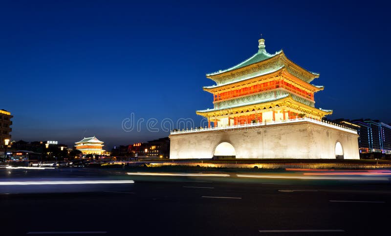 Torre de Bell de Xian imagens de stock royalty free Torre de Bell de Xian imagens de stock royalty free