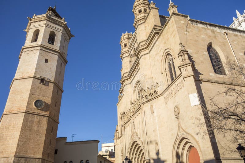 Torre de Bell e Co-catedral de St Mary no prefeito da plaza, s principal imagens de stock Torre de Bell e Co-catedral de St Mary no prefeito da plaza, s principal imagens de stock