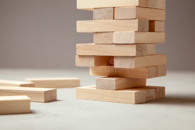 Jogo De Peças De Madeira Em Torre Foto de Stock - Imagem de