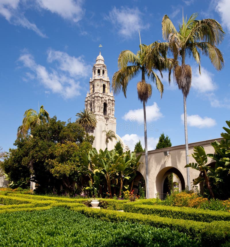 Torre de California de jardines del Alcazar fotografía de archivo libre de regalías Torre de California de jardines del Alcazar fotografía de archivo libre de regalías