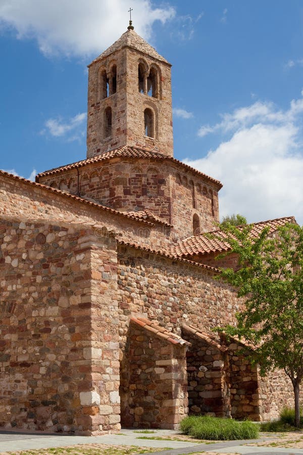 Torre De Iglesia De Santa Maria En Terrassa Imagen de archivo Imagen