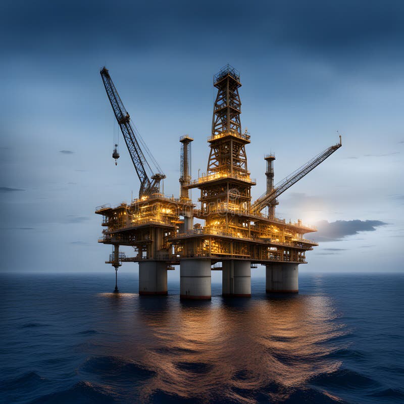 Torre de perforación de petróleo aigeneratet libre illustration