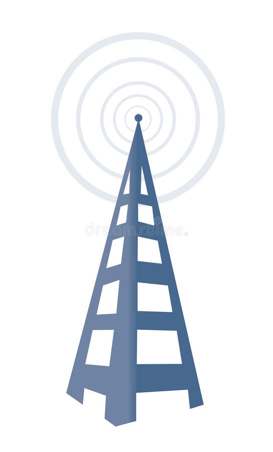 Torre de radio ilustración del vector Torre de radio ilustración del vector