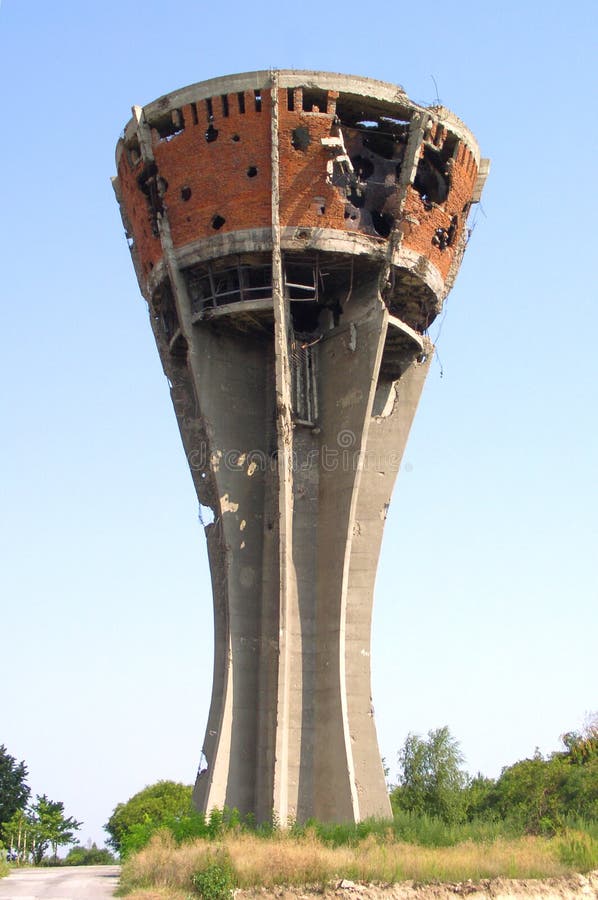 Water tower in vukovar, destroyed in war. Water tower in vukovar, destroyed in war.