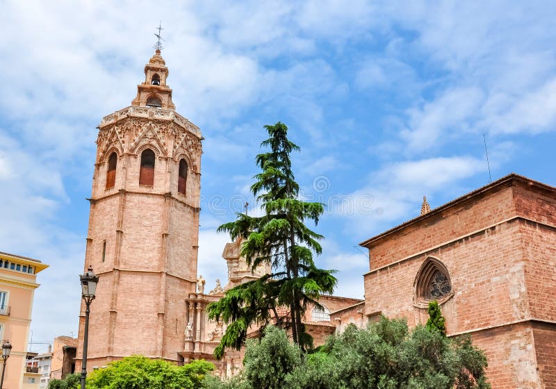 Torre del Miguelete a Valencia, Spagna immagini stock libere da diritti