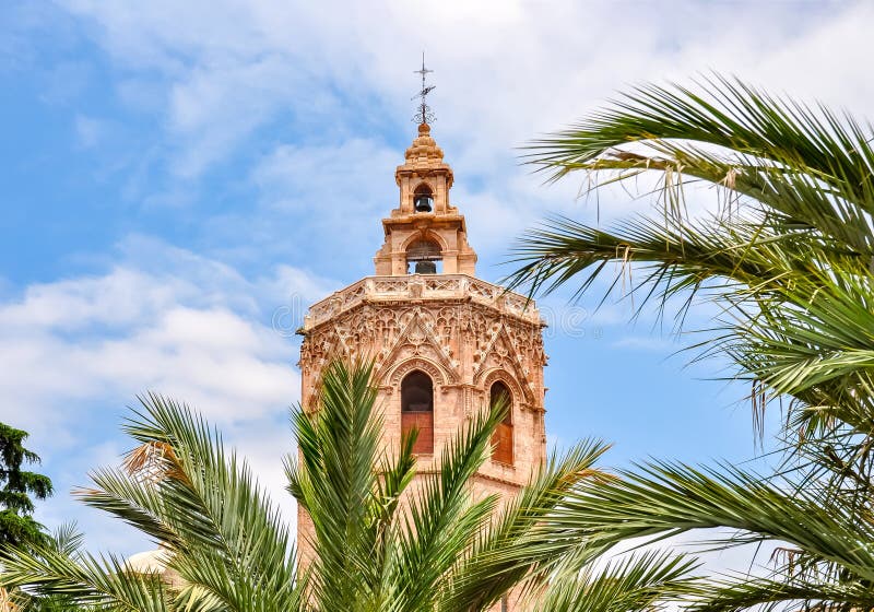 Torre del Miguelete a Valencia, Spagna fotografia stock
