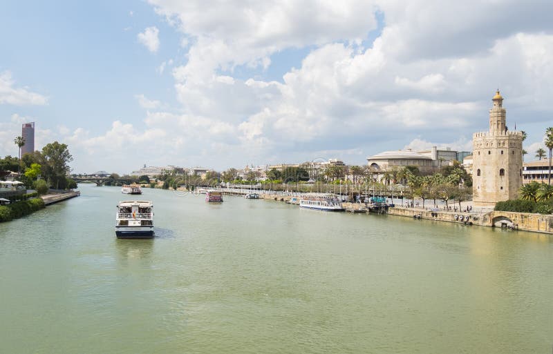Torre del Oro, Sevilla, Guadalquivir river, Tower of gold, Seville, Spain stock image Torre del Oro, Sevilla, Guadalquivir river, Tower of gold, Seville, Spain stock image
