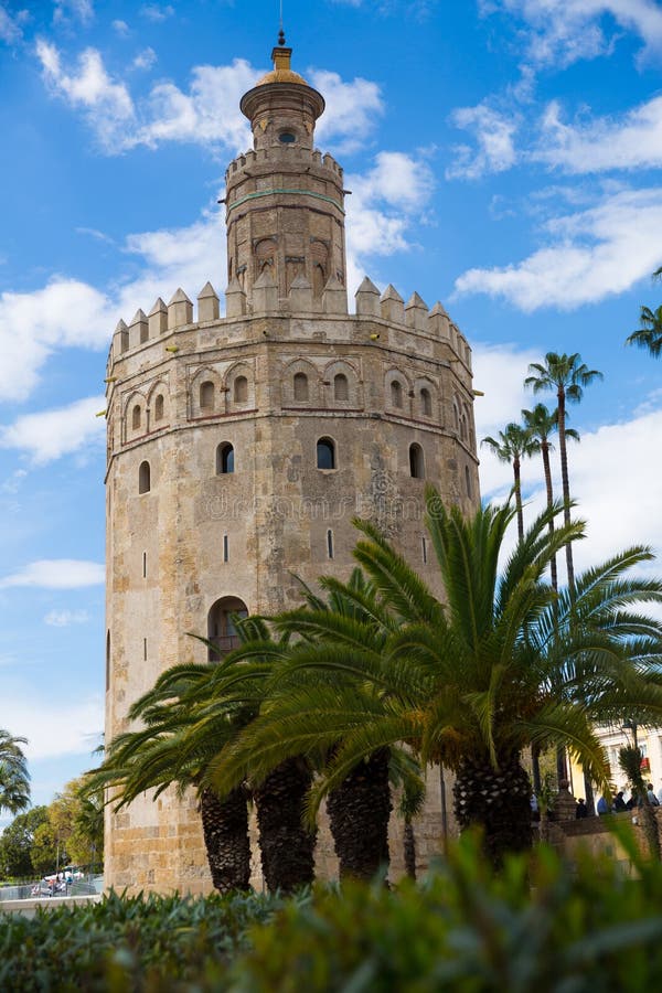 Torre del Oro in Seville stock photo. Image of antique - 266527838