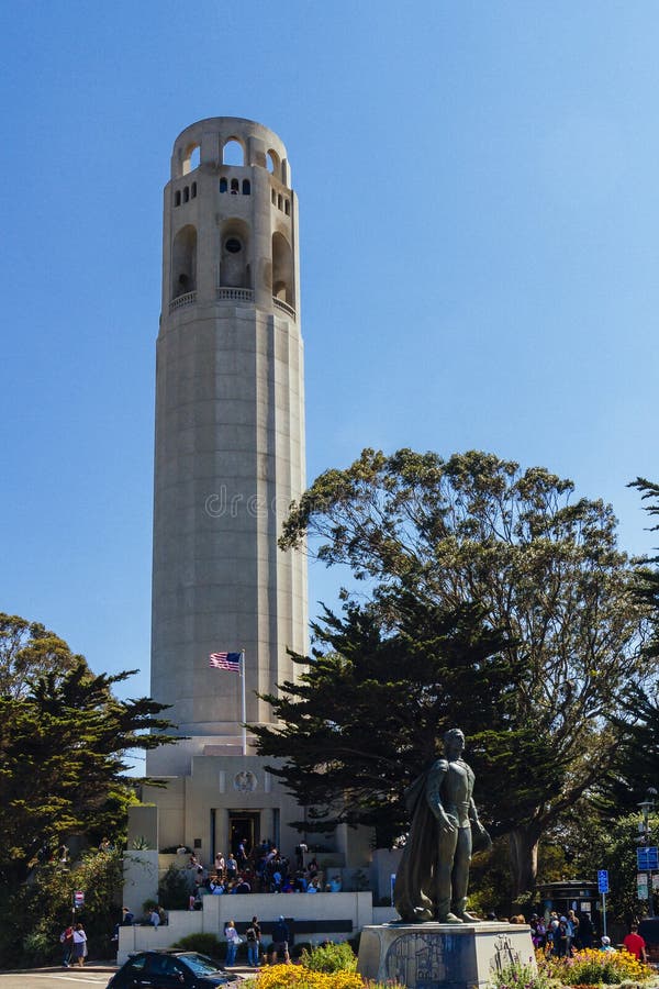 Torre di Coit a San Francisco, U.S.A. immagini stock libere da diritti Torre di Coit a San Francisco, U.S.A. immagini stock libere da diritti