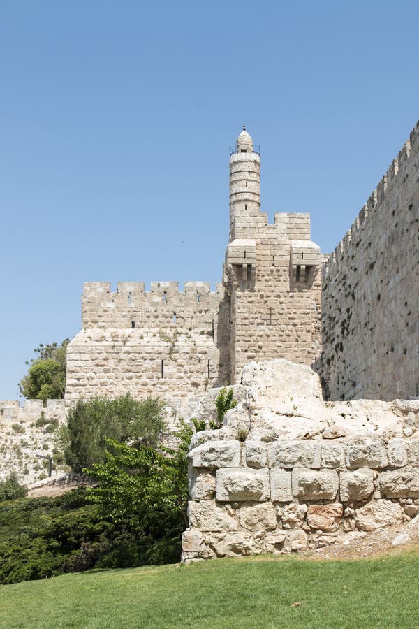 The Tower of David and the Ottoman walls of the Old City of Jerusalem. The Tower of David and the Ottoman walls of the Old City of Jerusalem.