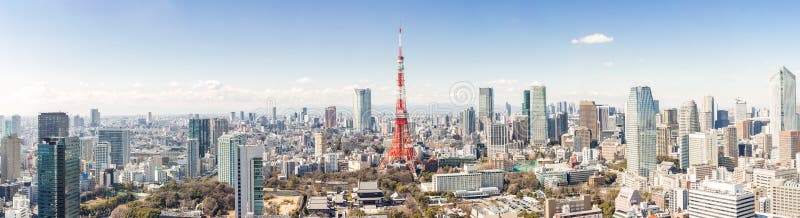 Tokyo Tower with skyline in Tokyo Japan. Tokyo Tower with skyline in Tokyo Japan