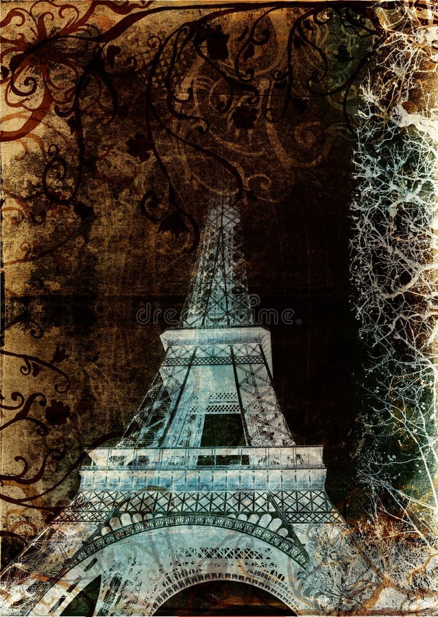Torre Eiffel de Grunge imagenes de archivo Torre Eiffel de Grunge imagenes de archivo