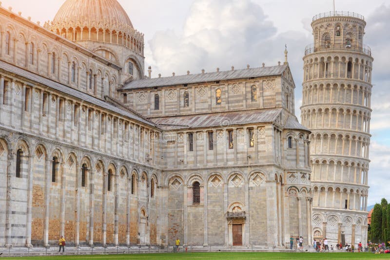 Torre no por do sol, Toscânia de Pisa, Itália fotos de stock Torre no por do sol, Toscânia de Pisa, Itália fotos de stock