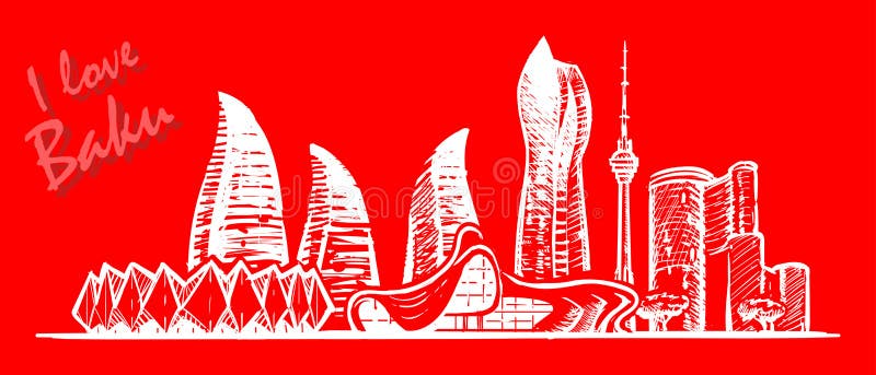 Torre nubile Bacu l'azerbaijan Centro urbano fotografia stock libera da diritti Torre nubile Bacu l'azerbaijan Centro urbano fotografia stock libera da diritti