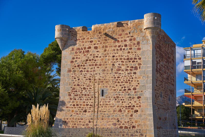 Torre Sant Vicent Tower in Benicassim Stock Image - Image of background ...