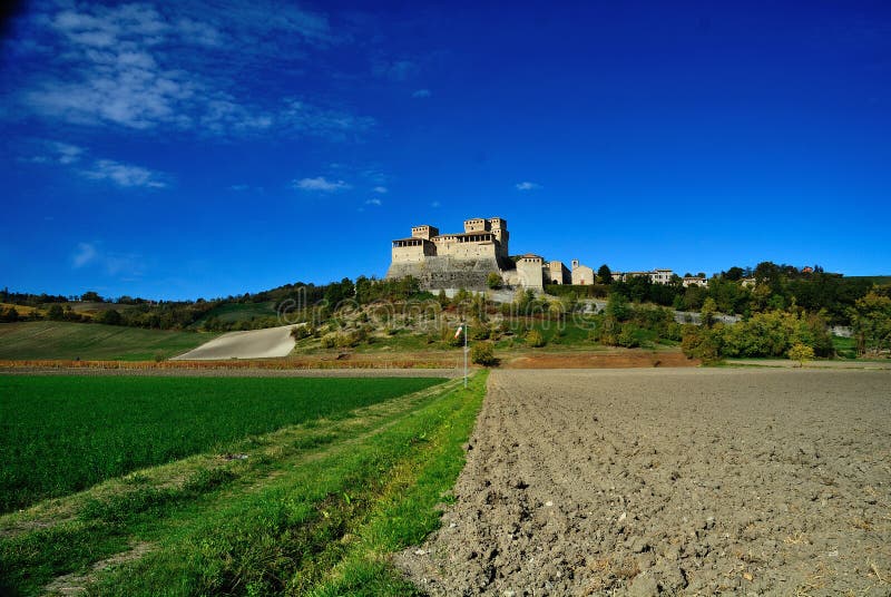 Torrechiara Schloss Italien Stockbild Bild von warm, italien 5956265