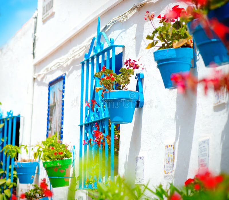 Torremolinos. Aldeia Branca Espanhola foto de stock royalty free