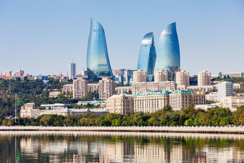 Torres de la llama en Baku imagen de archivo libre de regalías Torres de la llama en Baku imagen de archivo libre de regalías