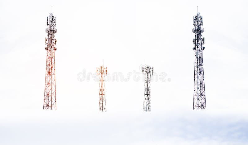 Torres de telefone e de transmissão pela Internet