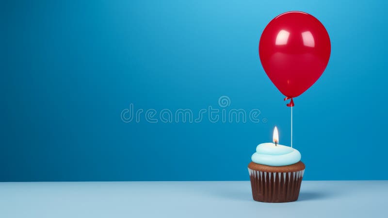 one red balloon and a cupcake with a candle on a blue minimalistic background, no text, no inscriptions, no advertising, no people --ar 16:9 --quality 0.5 --stylize 0 --v 5.2 Job ID: 17bda21c-5b63-4bcb-9589-6fdbbc2b263f AI generated. one red balloon and a cupcake with a candle on a blue minimalistic background, no text, no inscriptions, no advertising, no people --ar 16:9 --quality 0.5 --stylize 0 --v 5.2 Job ID: 17bda21c-5b63-4bcb-9589-6fdbbc2b263f AI generated