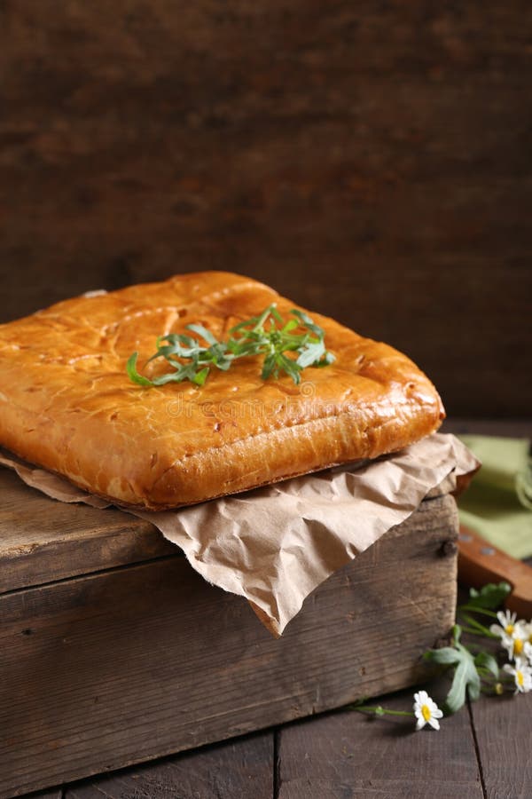 Torta de carne caseiro foto de stock royalty free