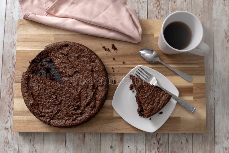 Torta de chocolate libre del gluten fotos de archivo Torta de chocolate libre del gluten fotos de archivo