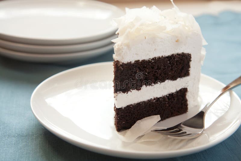Torta De Coco Del Chocolate Imagen de archivo Imagen de grande
