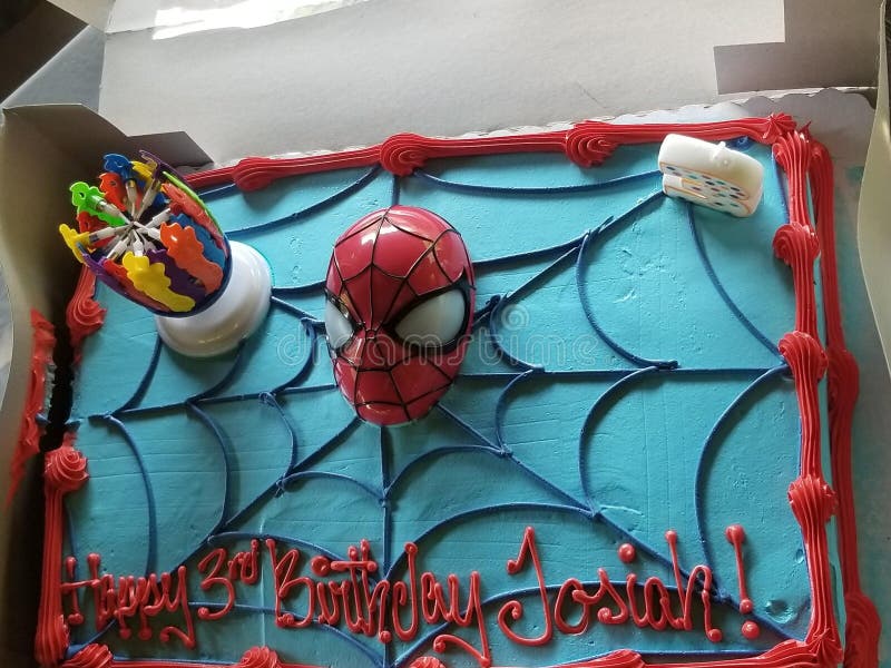 Torta De Cumpleaños De Spiderman Imagen de archivo editorial - Imagen de  cartel, torta: 203716034