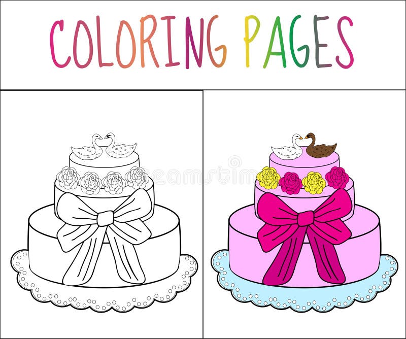 Página Para Colorear Con Un Pastel. Color De La Versión