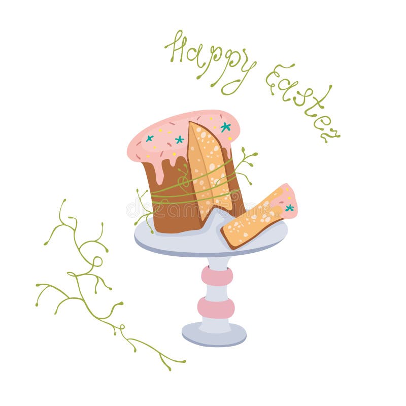 Torta de Pascua con el esmalte en el soporte libre illustration Torta de Pascua con el esmalte en el soporte libre illustration