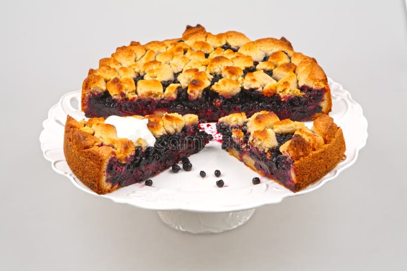 Torta de mirtilos caseira fotos de stock royalty free