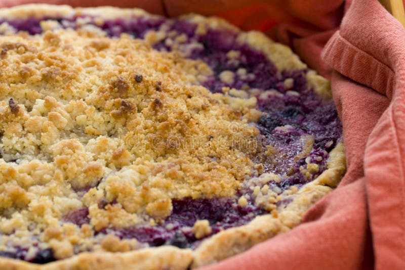 Torta de Mirtilos Caseira imagens de stock