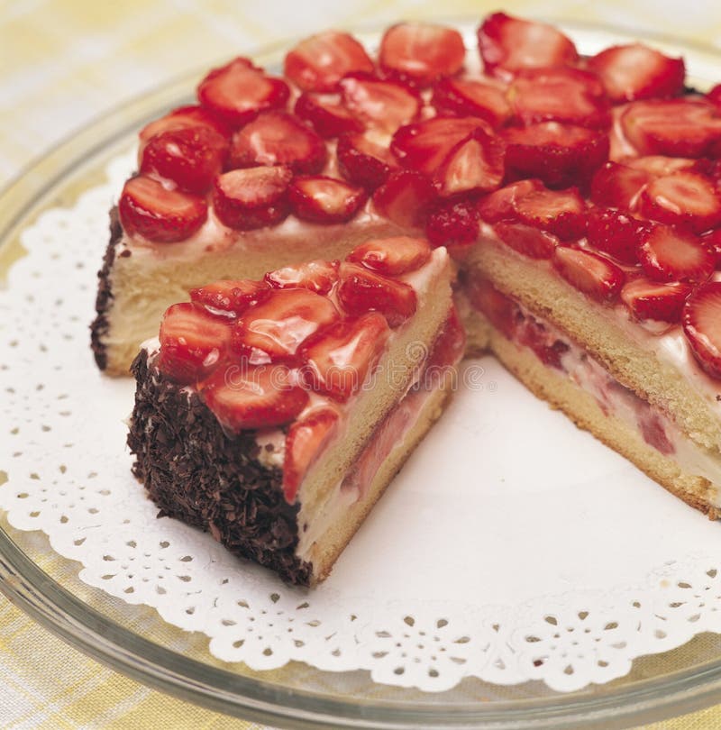 Strawberry Chocolate Layer cream Cake. Strawberry Chocolate Layer cream Cake