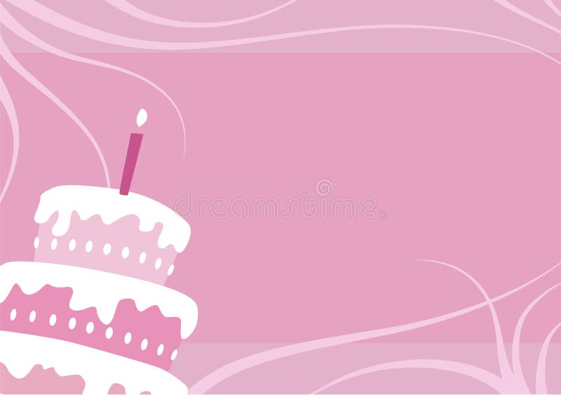 Birthday girl cake background with one candle. Birthday girl cake background with one candle