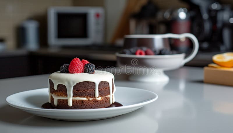 Torta di bacche appena cotta un'indulgenza dolce generata da ai illustrazione vettoriale
