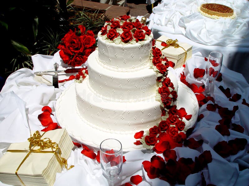 Torta di cerimonia nuziale fotografie stock Torta di cerimonia nuziale fotografie stock