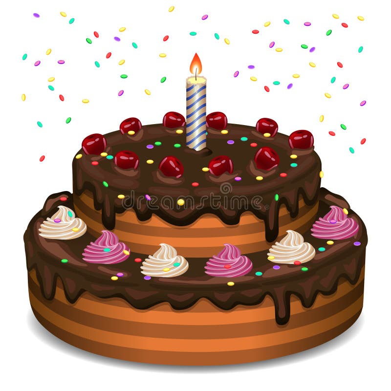 Torta di compleanno illustrazione di stock