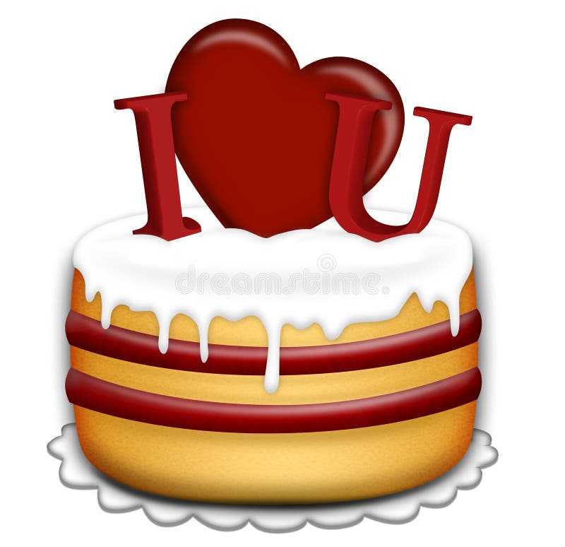 Torta di giorno dei biglietti di S. Valentino illustrazione vettoriale Torta di giorno dei biglietti di S. Valentino illustrazione vettoriale